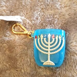Bath & Bodyworks Blingy Hanukkah Menorah Pocketbac Holder w/Wildberry Lemonade